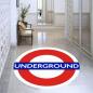 Preview: Underground Logo white round carpet!